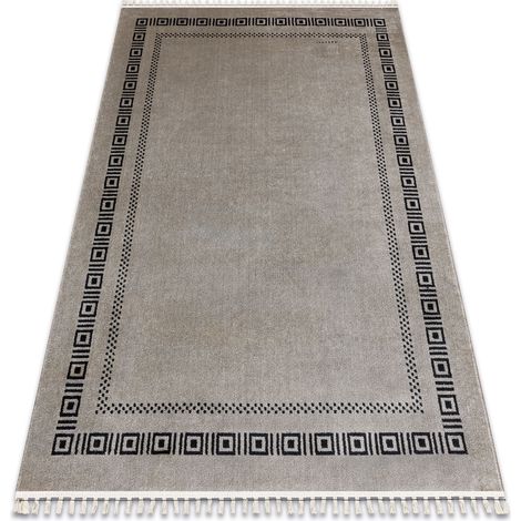 Tappeto AMOUR 53098A beige / nero - Cornice, greca moderno, elegante beige 78x150 cm