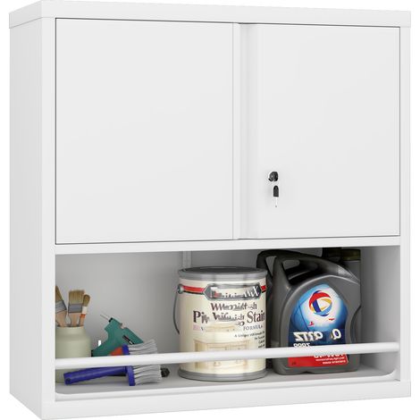 CAIziArmoire de rangement métallique haute à double porte