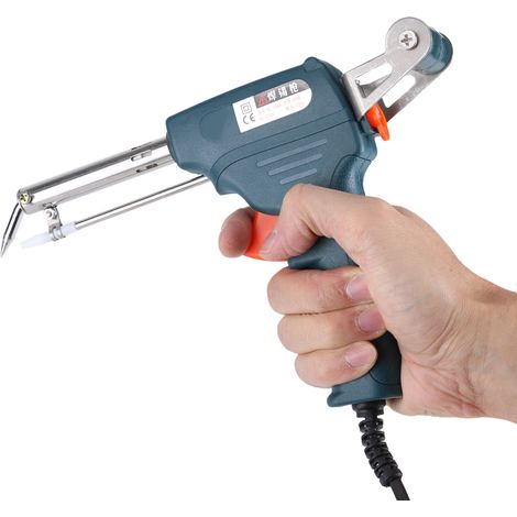 220V 60W Pistolet à souder électrique automatique portable pour soudure à l'étain, outil de soudage (Vert foncé) (1/5)