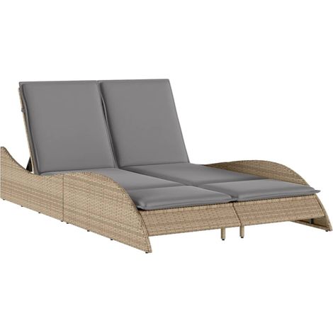 Maison Exclusive - Sonnenliege mit Auflagen Beige 114x205x73 cm P