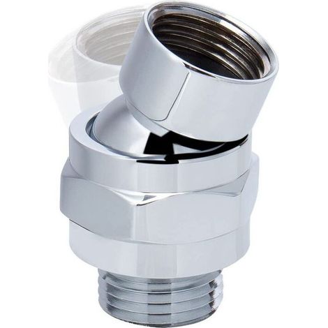 Connect to Shower Arm, Shower Connector, Universal Adjustable Brass Swivel Ball Joint G1/2 Chrome (1/5)