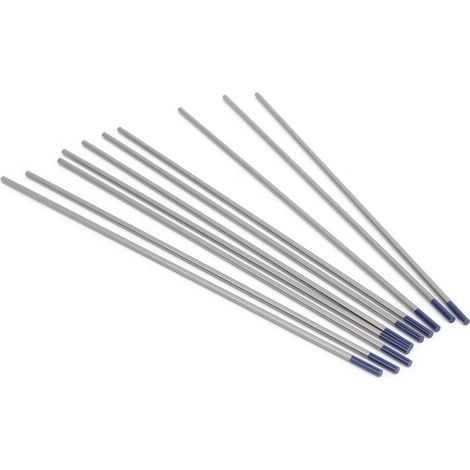 Lot de 10 électrodes en tungstène-yttrium pour le soudage à l'arc de l'aluminium fin (2,4 mm), bleu. (1/5)