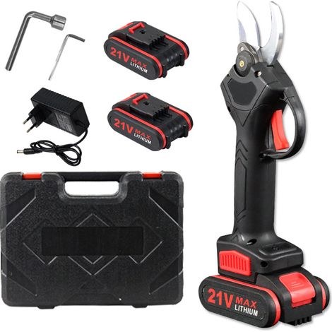 Sécateur 21V 2 batteries Coupeuse d'élagage d'aménagement paysager pour arbres fruitiers (1/5)