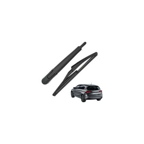 Heckscheibenwischerarm und Wischerblatt, Ganzjahres-Heckscheibenwischerarm-Set aus Naturkautschuk, kompatibel mit Fiat Tipo 2015-2020