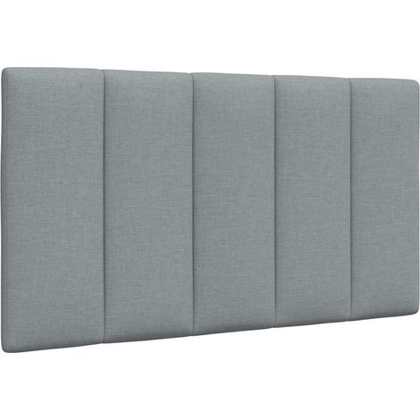 Kopfteil-Kissen "Hanko" Hellgrau 80 cm Stoff