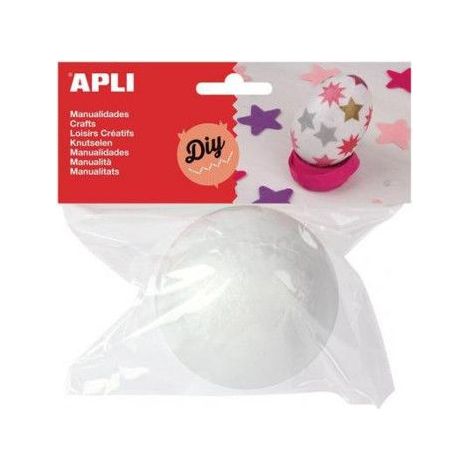 Boule en polystyrène - APLI - Ø 80 mm - Décoration intérieure - Mixte - À partir de 3 ans
