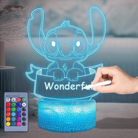 Table de chevet lumineuse tactile 3D, veilleuse LED moderne, lampe de nuit avec capteur, décoration chambre, design original, idéale cadeau. (1/5)