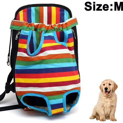 Sac à dos de transport pour animaux de compagnie, sac de voyage ajustable pour chats et chiens, pattes libres, facile à enfiler pour les voyages, la randonnée et le camping pour petits chiens, chats e (1/4)