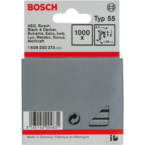 Bosch Tackerklammern Typ 55 19x6 mm passend zu Elektrotacker Inhalt 1000 Stück (1/5)