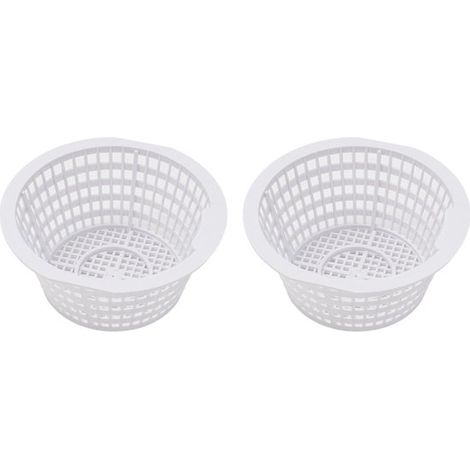 Poolskimmerkörbe, 2er-Pack, Poolfilter, Multifunktional für effektive Poolreinigung, Ersatz, Weiß (1/5)