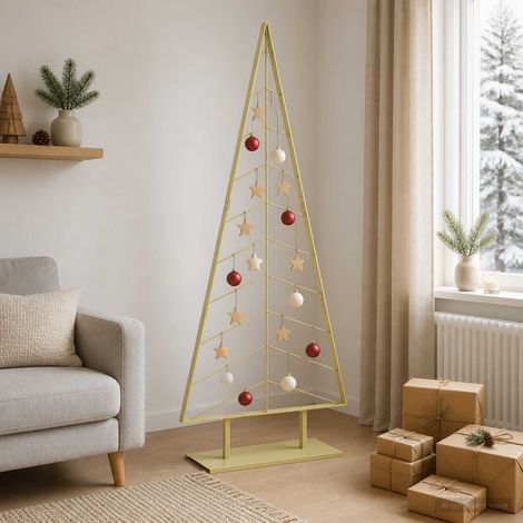 vidaXL Árbol de Navidad de metal con soporte KUOPIO 210 cm Acero (1/5)