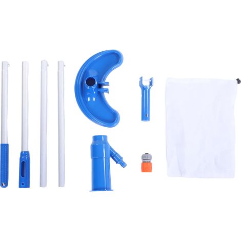 Aspirateur Piscine Jet Portable Style Européen – Sous-marin avec Poteau 4 Sections pour Fontaine Bain à Remous, Nettoyage Efficace Profond