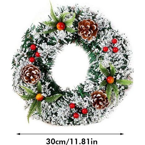30 cm künstlicher Weihnachtskranz für Ihre Haustür-Hochzeitszeremonie (1/5)