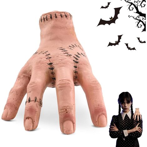 Mercredi Famille Hand, Mercredi Thing Hand, Main de la Chose Famille Addams, Accessoires d'horreur Adaptés pour Halloween et Le Cosplay (1/5)