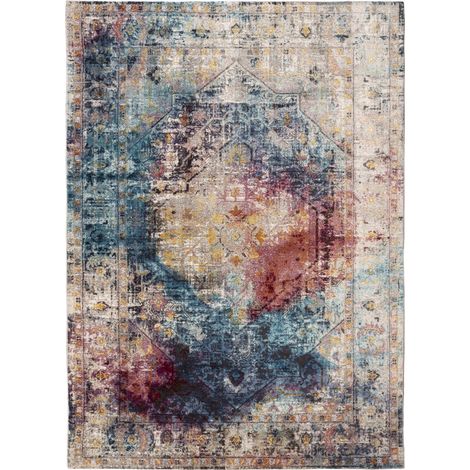 Tapis moderne multicolore à motifs vintage robuste - 150 x 80 cm (1/5)