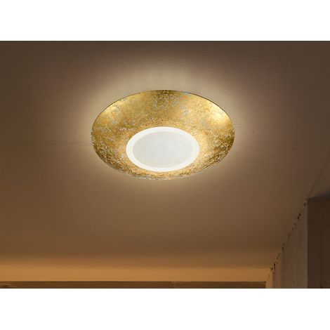 Design LED Deckenleuchte CHIROS mit Blattgold Ø 32cm (1/5)