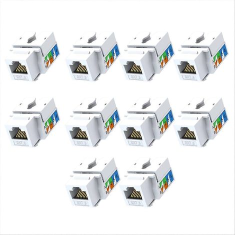 10 prises Ethernet Cat6 à connexion autodénudante, compatibles Cat5/5e/6 (1/5)