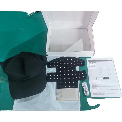 Casque Laser pour Cheveux, Longueurs d'Onde Multiples, Luminosité Ajustable, 1 ensemble (1/2)
