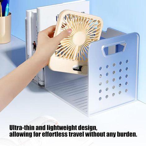 Ventilateur Bureau USB Rechargeable – 100 Vitesses LED Digital ,fin et léger– Appareil Fraîcheur Maison ,Voyage –Kaki (1/3)