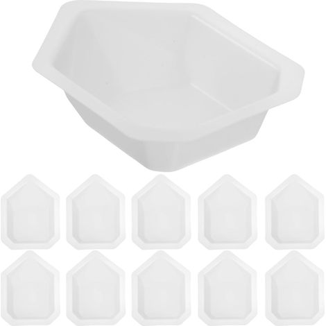 20 Pièces de Plateaux de Pesée Réutilisables en Plastique Blanc, Forme Bateau, Polyvalents et Faciles à Nettoyer pour Laboratoires et Cuisines (1/5)