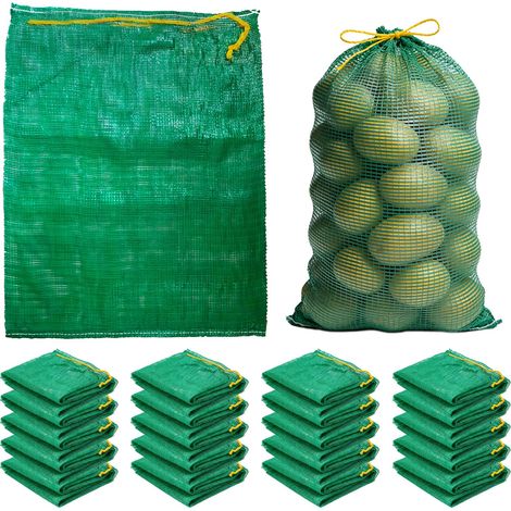Sacs Raschel, 20 Sacs Pommes de Terre, 80 x 50 cm Sacspour Fruits et Légumes, Bois de Chauffage, Légumes et Récoltes (1/5)