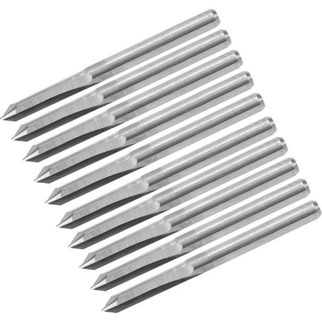 10 CNC-Holzfräser aus Wolframstahl, 3,175 mm lang, zum Gravieren und Fräsen, 60°-Winkel x 0,2 mm (1/5)