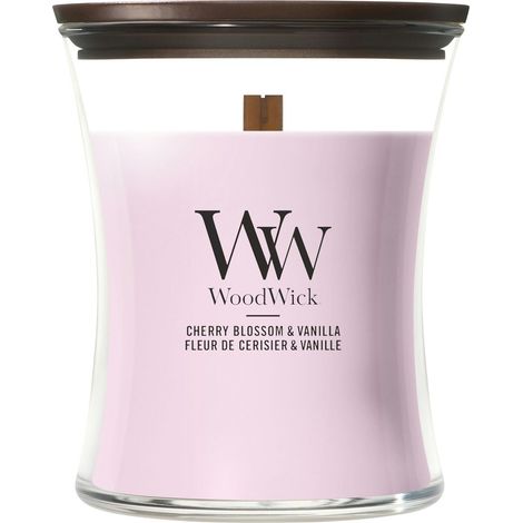 Candela Cherry Blossom & Vanilla 275g Rosa WoodWick