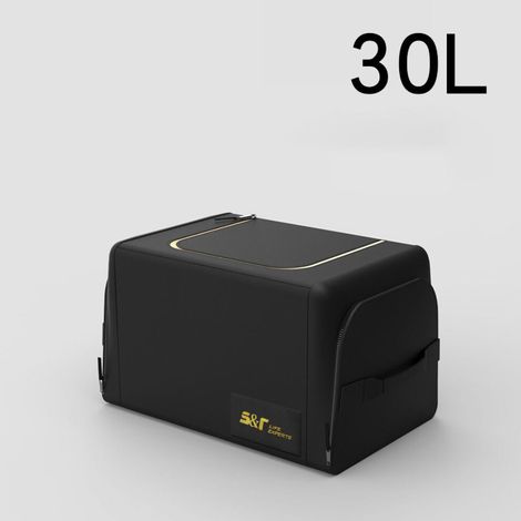 Organizer per bagagliaio auto in tessuto Oxford di grande capacità, 30 litri, pieghevole, nero.