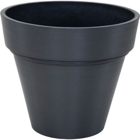 Blumentopf - MEGA-KOLLEKTIONEN - Ecostone Pflanzgefäß - Ø 35 cm - H 30 cm - Schwarz