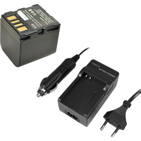 ANGEBOT IM SET: Trade-Shop Kamera Li-Ion Akku 2800mAh + Ladegerät mit Kfz Adapter für JVC GZ MG27E MG27EX MG27AA MG27EK MG30 MG30E MG30AA MG30EK MG30EX MG30US MG30U MG33 MG36 MG36E GZMG36EX