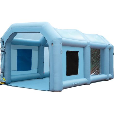 Cabina de pintura hinchable con ventiladores, fabricada en tejido Oxford resistente, multiusos, 6x3x2,5 m, 31 kg. (1/2)