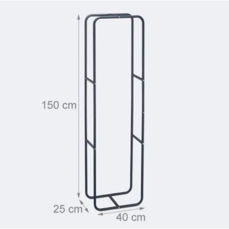 Estante porta leña para chimenea de acero 150 cm 1300021762