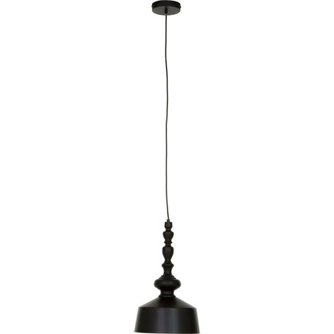 Premier Housewares Chandelier / Ceiling Light Matte Black Pendant Lights For Ceiling / Hallway / Living Room Robust Metal Hanging Lighting For Halls / Bedroom 26 x 170 x 26 (1/5)