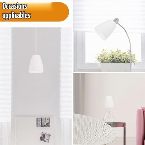 Set of 4 Table Lamp Wall Lights: Lampshade Flat Mouth Hole Center Hole White 30mm Wall Lamp Shade Lamp Shade Replacement for Chandelier Suitable for E14 (1/5)