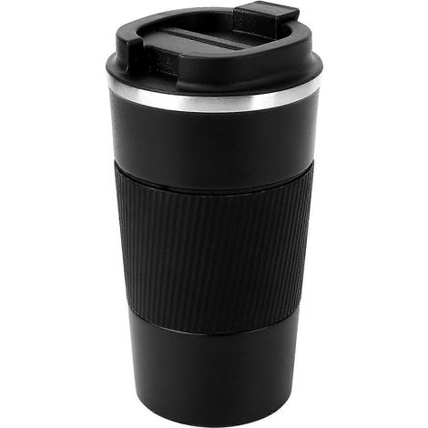 510 ml Doppel-Edelstahl-Kaffeetasse mit rutschfester Hülle, Auto-Vakuumflasche, Reise-Isolierflasche ( (1/5)