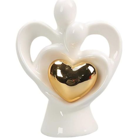 Mini Sculptures de Couple, Statue de Couple Abstraite, Cadeaux romantiques pour la Saint-Valentin, Un Anniversaire (1/4)