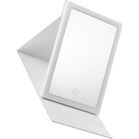 1ensemble Miroir De Maquillage Portable LED Miroir avec Lumière Rechargeable Modes Éclairage pour Voyages Maquillage Quotidien (1/5)