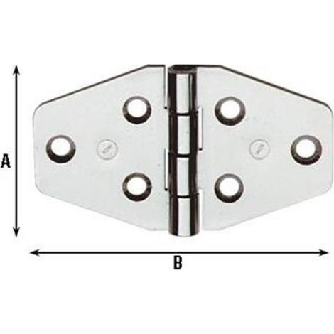 CERNIERA MOBILI NAUTICI INOX 40X70MM