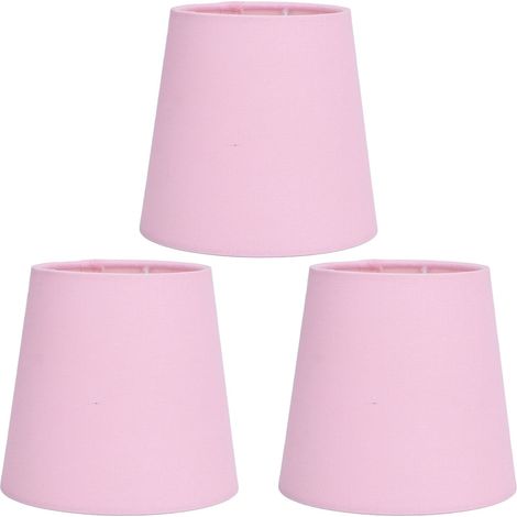 de 3 abat jour E14 en tissu abat jour de plafonnier rose