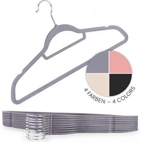- Cintres - Velours - Gris - Lot de 30 - - Cintres - Velours - Gris - Lot de 30 (1/5)