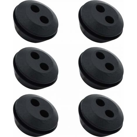 Lot de 6 joints en caoutchouc pour bouchon de réservoir de carburant, avec 2 trous pour tuyau de conduite de carburant (1/5)