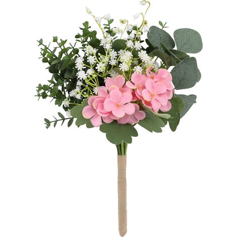 【AHB2004-800-13 Rose】Handgefertigter künstlicher Brautstrauß, Hochzeitsblumen im INS-Stil, Eukalyptusblätter, künstliche Blumendekoration, Tischschmuck (1/2)