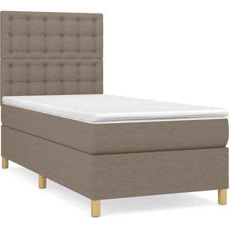 Maison Exclusive - Boxspringbett mit Matratze Taupe 90x200 cm Sto