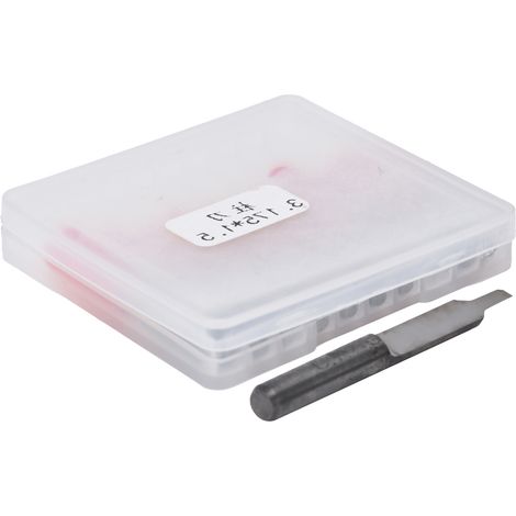 Lot de 10 fraises à graver en forme de V pour fraiseuse CNC, 1 cannelure, pour circuits imprimés, acrylique, lettrage et signalétique, argentées, 3,175 x 1,5 x 4 mm (1/5)