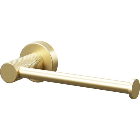 Colore Brushed Brass Industrial Style Wall Mounted Toilet Roll Holder (1/5)