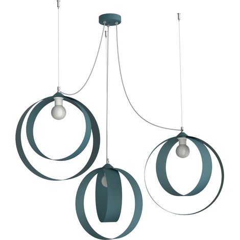 SHELL SOSPENSIONE 3 LUCI MONOCOLORE OPACO (1/2)
