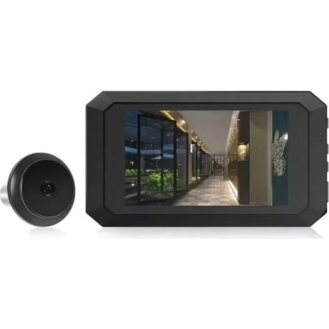 Judas de porte 1080p écran couleur 3,97 pouces sans fil vidéo sonnette caméra vidéo détecteur de mouvement PIR judas audio bidirectionnel (1/5)