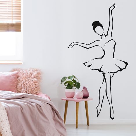 Sticker Mural - Danseuse - 327x654 cm - Noir (1/3)