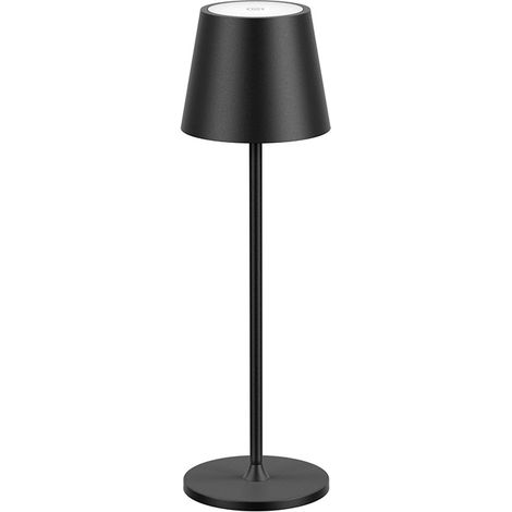 Lampe de Chevet Sans Fil pour Chambre, Veilleuse Enfant & Adulte, Lampe LED de Décoration,Corps Métallique Complet, Rechargeable USB, Noir (1/4)