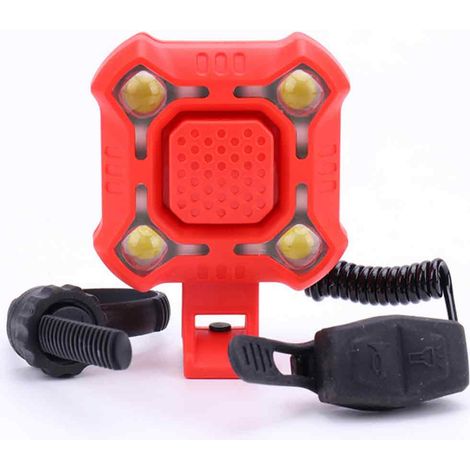 Klaxon de vélo, lampe frontale de vélo de nuit, sonnette de vélo de montagne, équipement de cyclisme Super Ring (1/5)